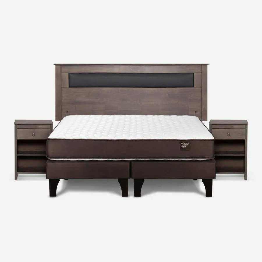 Cama Ergo-T New 2 Plazas + Muebles Ferrara