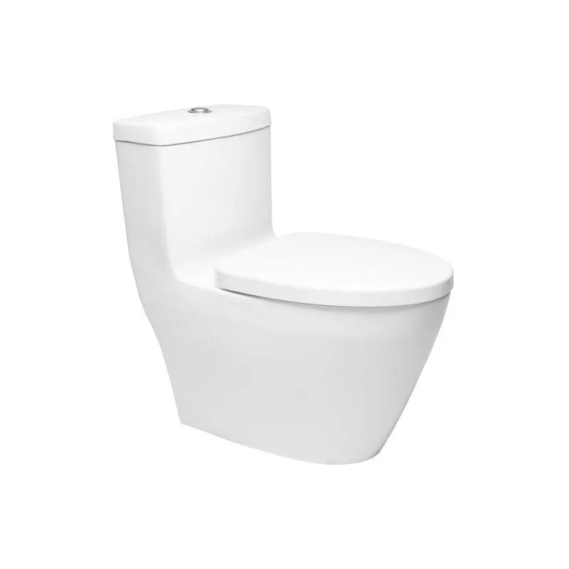 WC One Piece Fonte Blanco a Piso Con Asiento y Fijaciones 30 cm