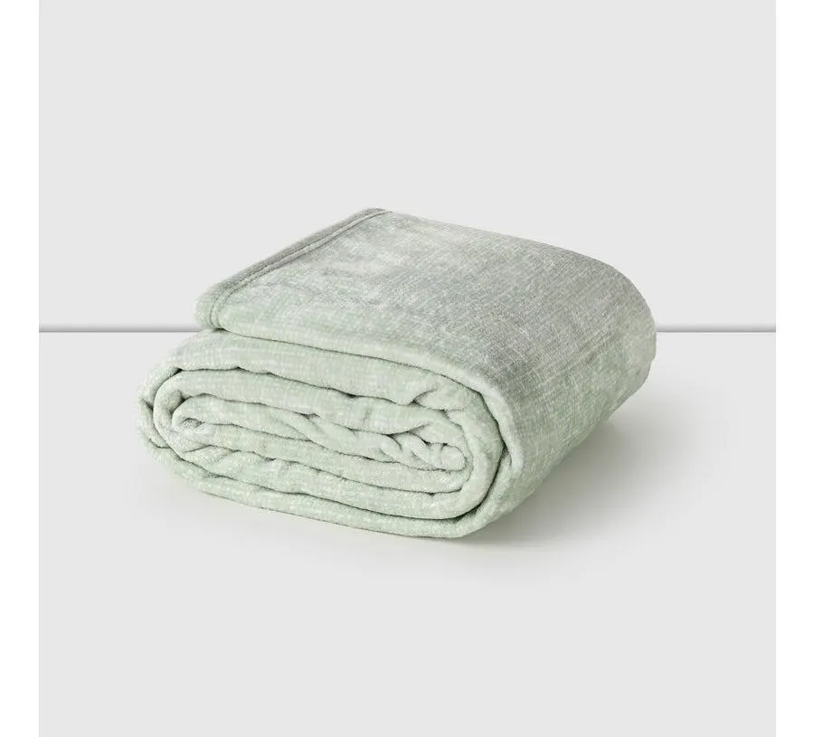 Frazada 2 Plazas Flannel Aqua