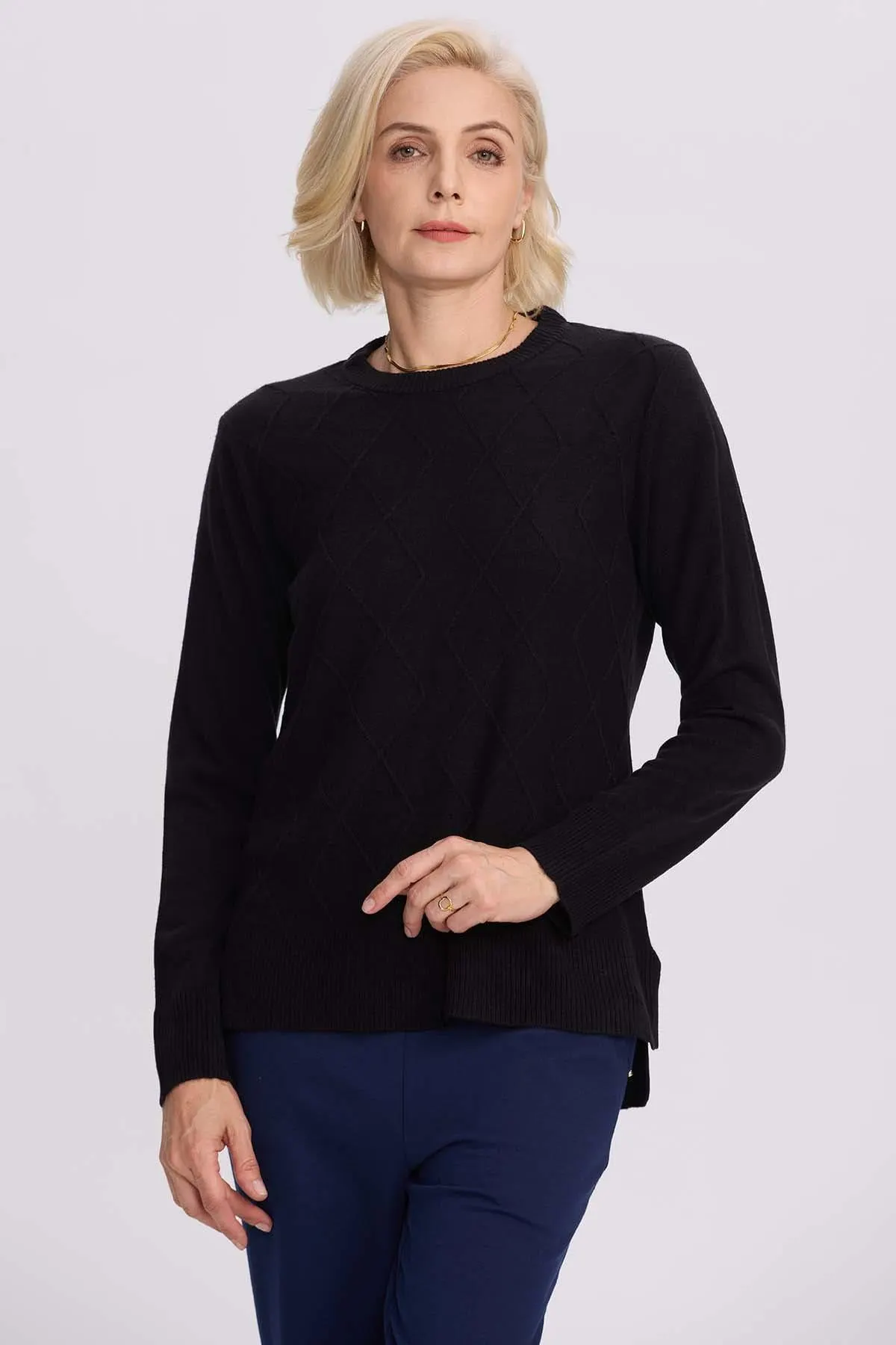Sweater Mujer Cerrado Negro