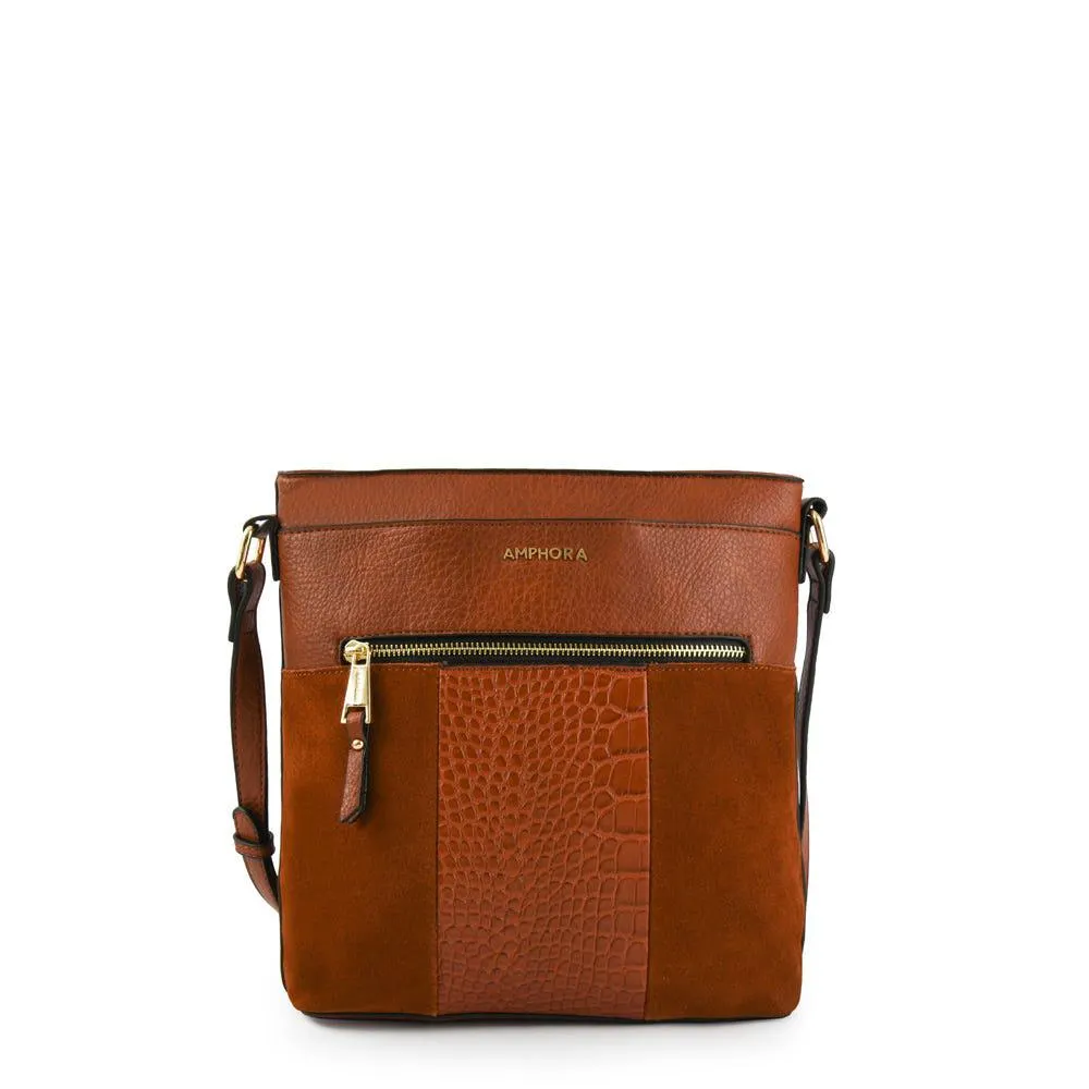 Elina cartera bandolera mediana café