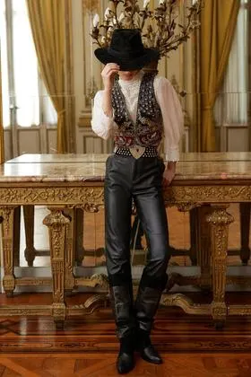 pantalon recto new cuero