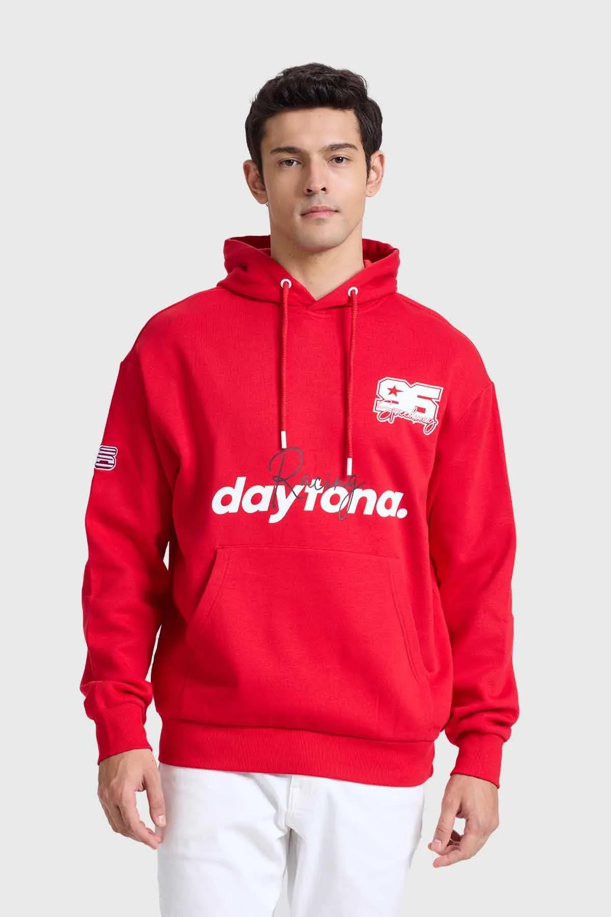 Polerón Hombre Hoodie Racing Rojo