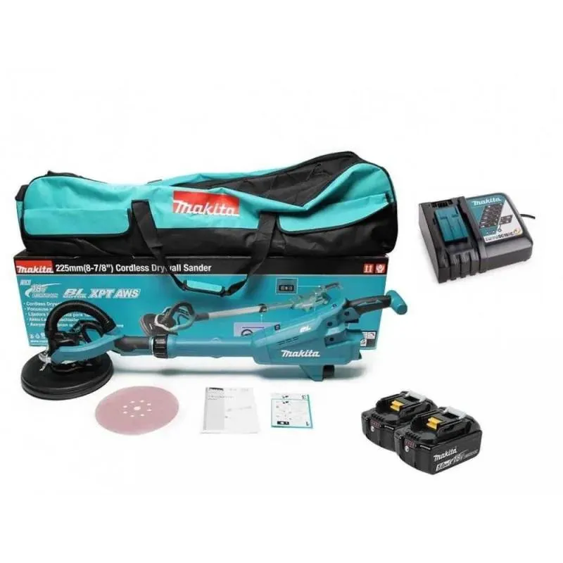 Lijadora De Yeso 225Mm 18V Lxt 1.000-1.800Rpm Moto Dsl801Rte Makita