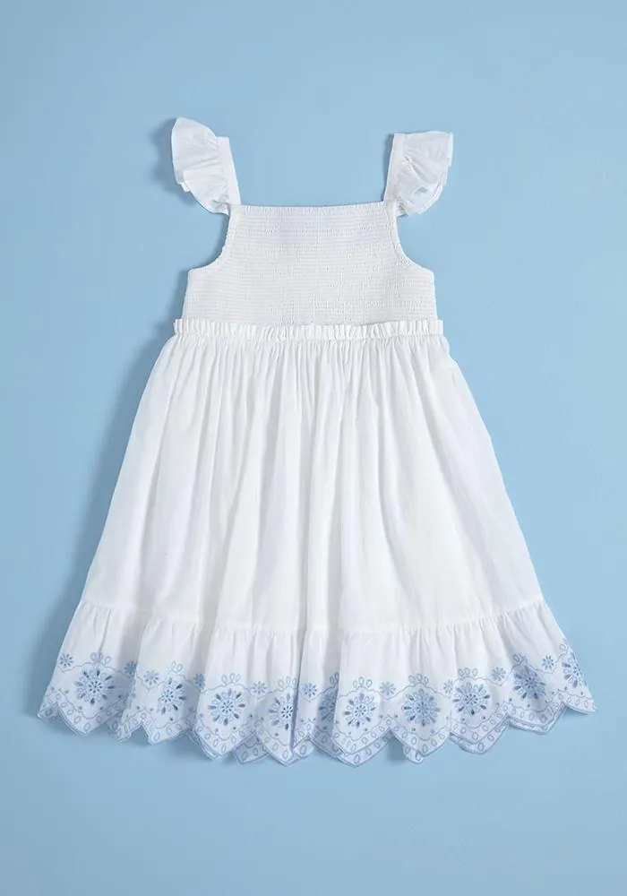 Vestido Vestido panal con basta de broderie