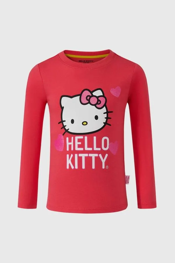 Polera niÑa hello kitty fucsia i