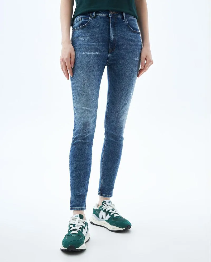 Jean Skinny tiro súper alto para mujer