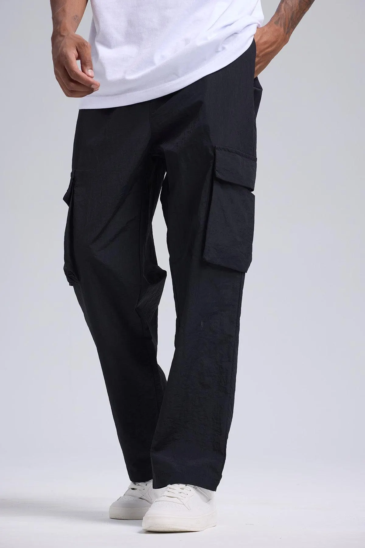 Pantalón Hombre Cargo Taslan Negro