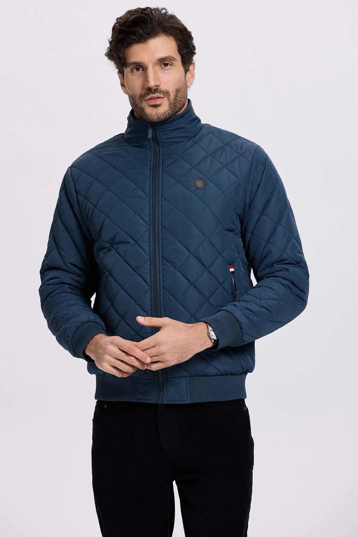 Chaqueta Hombre Acolchada Azul