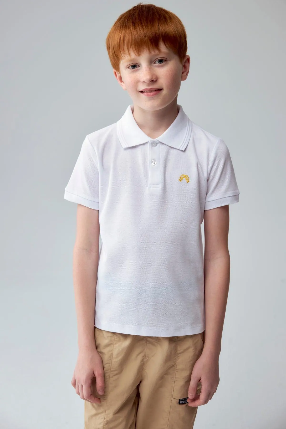 Polera Niño Pique Básica Blanco