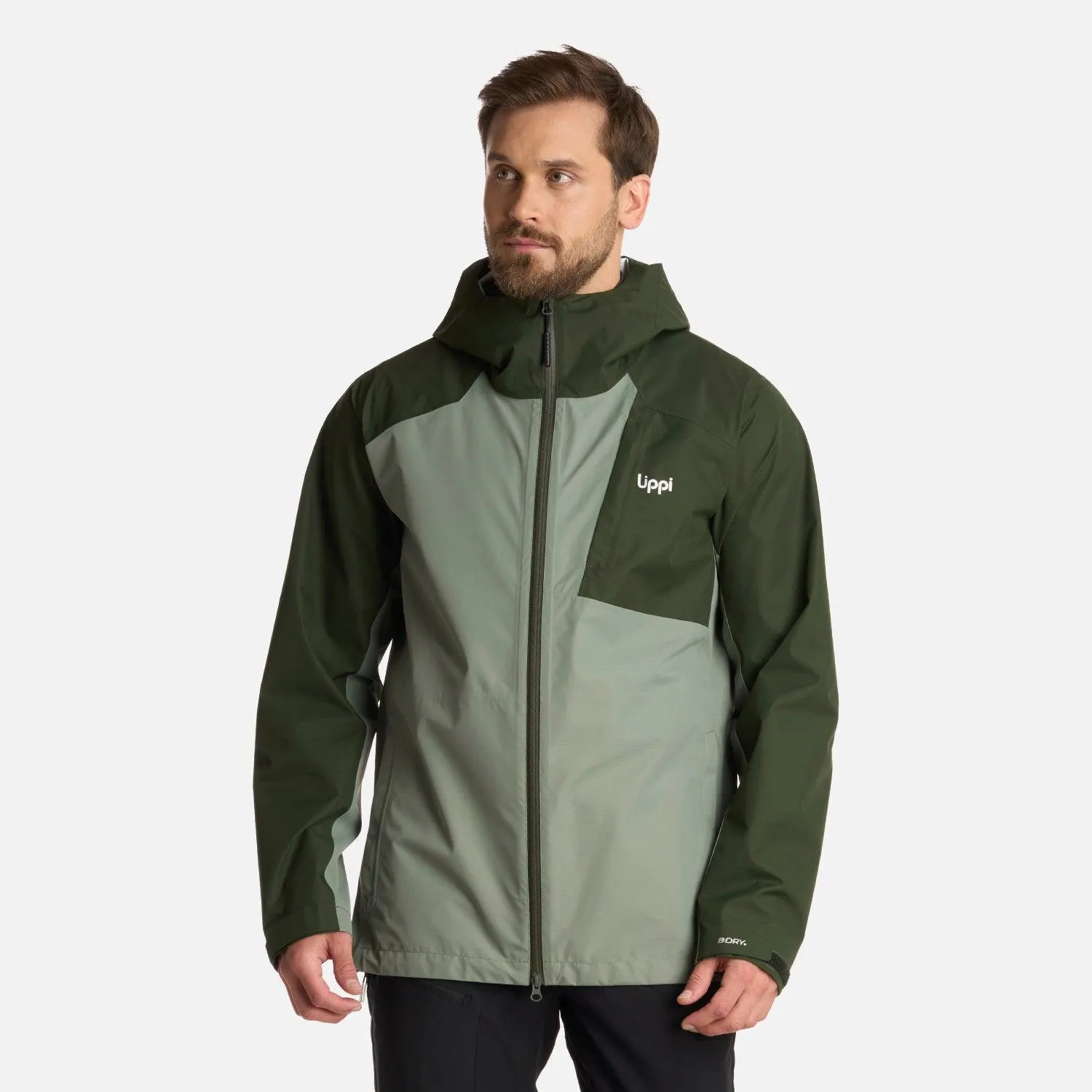 Chaqueta Hombre Shield B-Dry Hoody Jacket Verde Militar Lippi