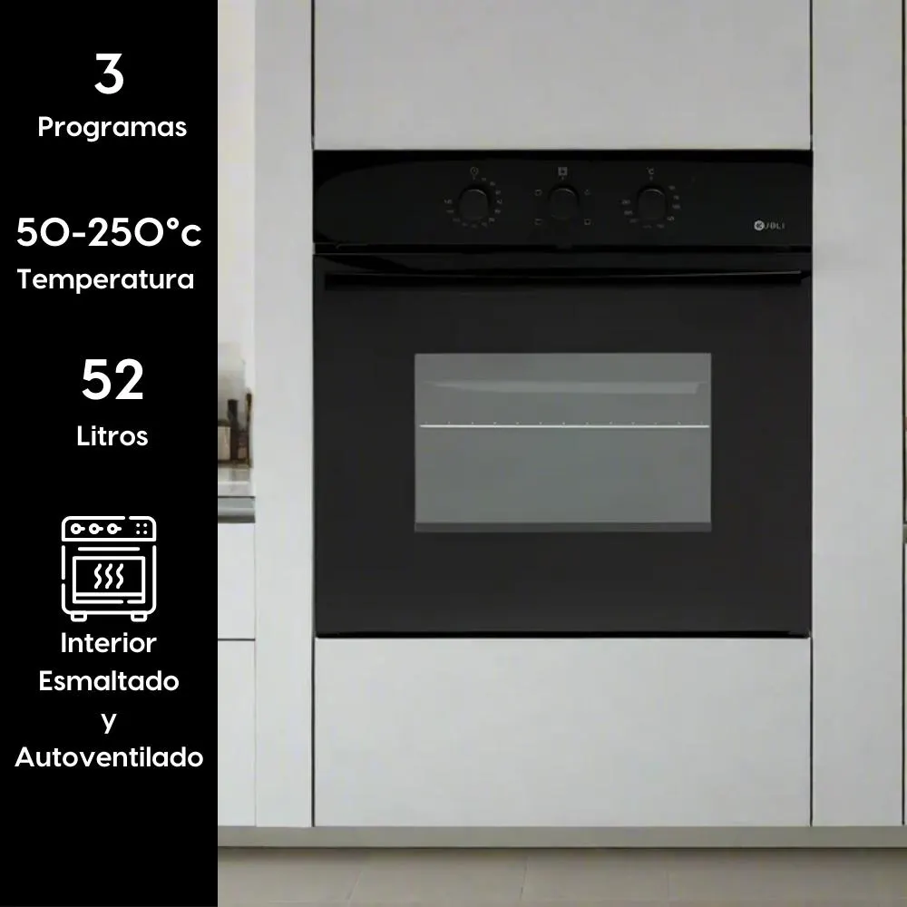 Horno Empotrado Neu Black 52 Lts Kubli