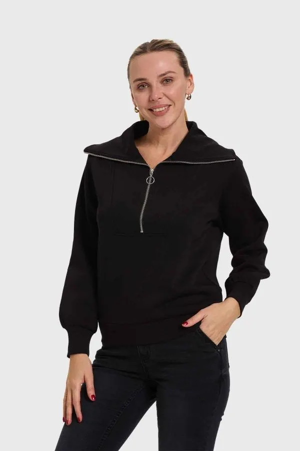 PolerÓn mujer medio cierre negro fsp iii