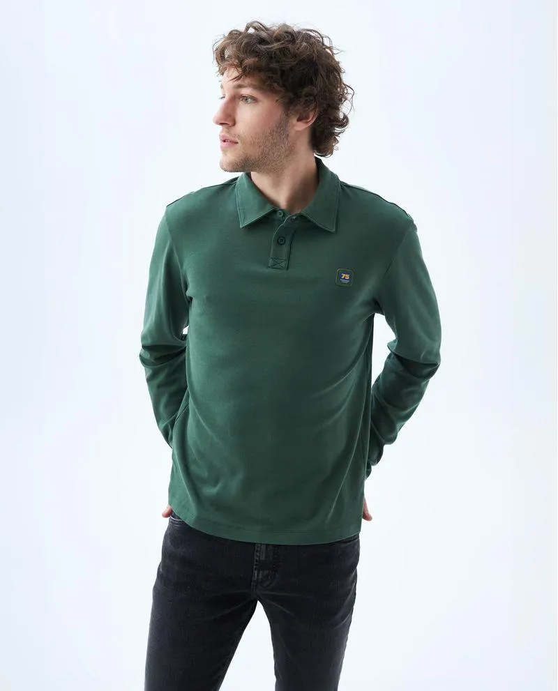 Polo manga larga para hombre