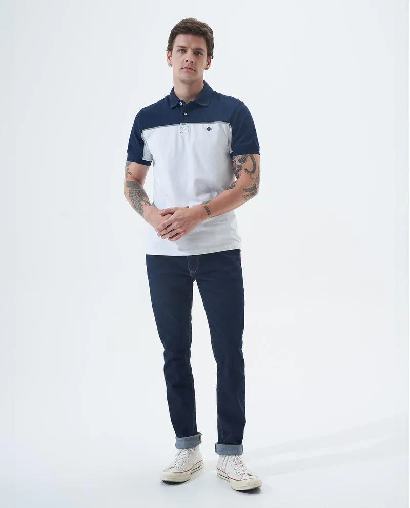 Polo en bloques de color para hombre