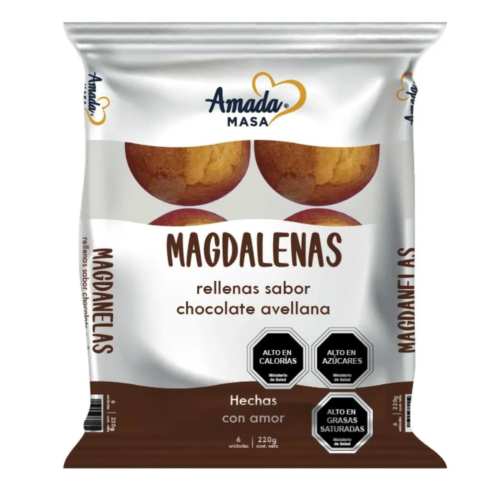 Magdalenas rellenas sabor choc...