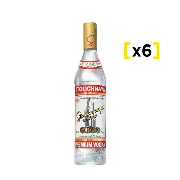 Vodka Stolichnaya 750 CC x6 | Liquidos.cl