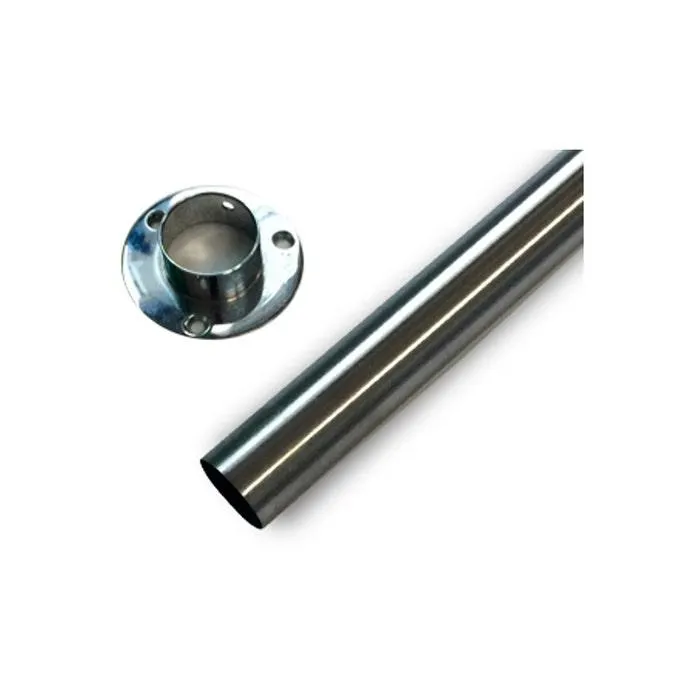 SOPORTE BARRA RED 25MM BOLSA 2UN CROM DVP