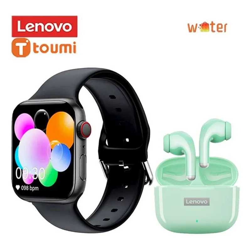 Audífonos Lenovo LP40 Pro Tws-Verde y Toumi watch S9 Pro -Negro