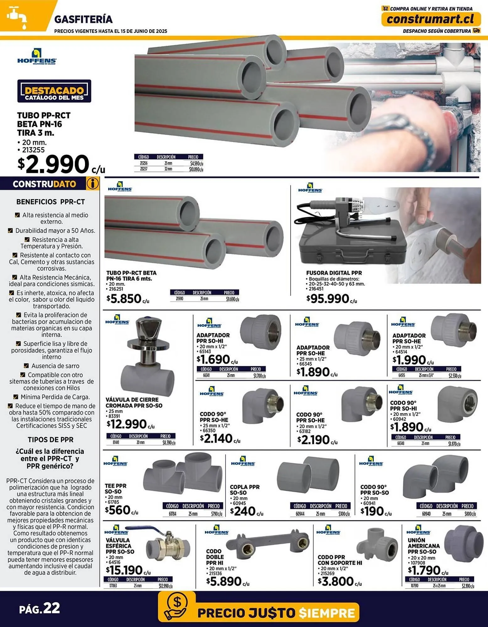 Catálogo de Catálogo Construmart 1 de julio al 31 de julio 2025 - Página 22