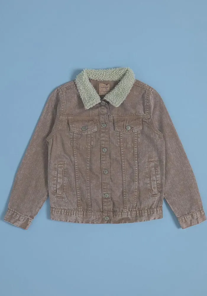 Chaqueta Jeans Color Cuello Chiporrito