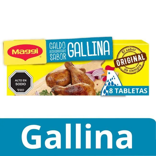 Caldo Maggi Sabor Gallina 88 g 8 Tabletas