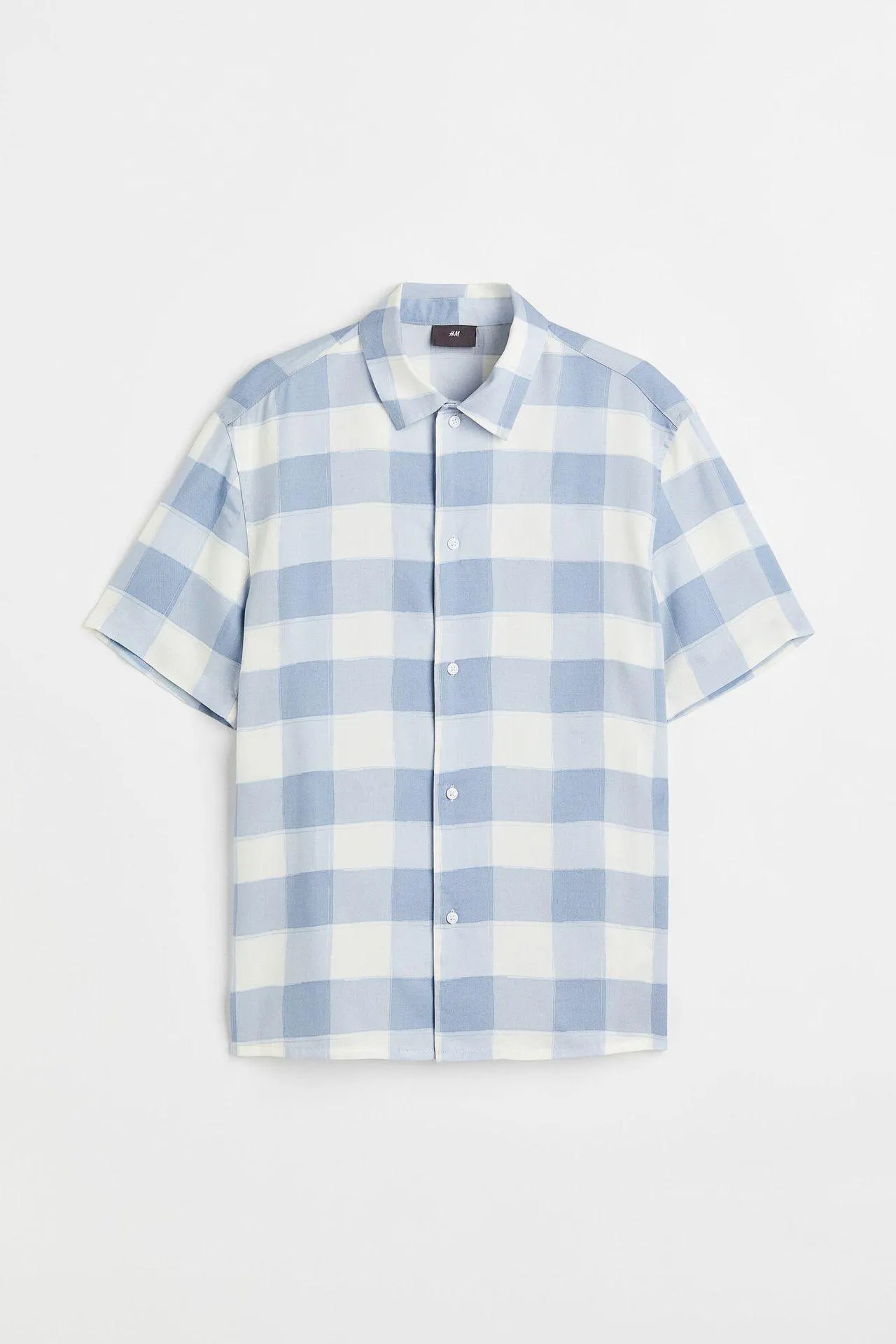 Camisa de lyocell de manga corta Regular Fit