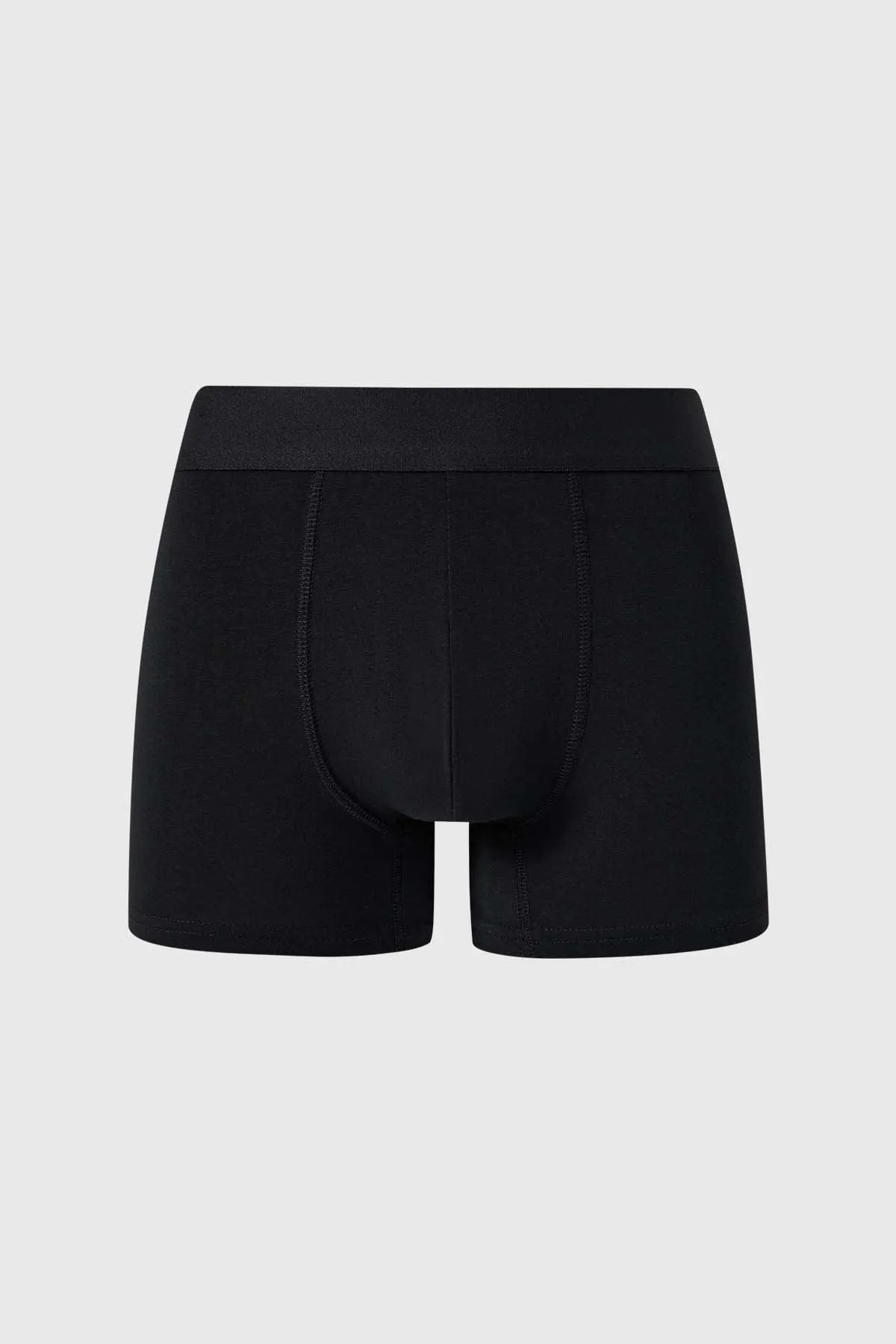 Boxer Hombre Tripack Liso Negro3