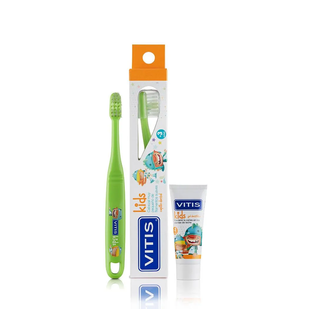 Pack Cepillo Dental VITIS kids + gel 8ml