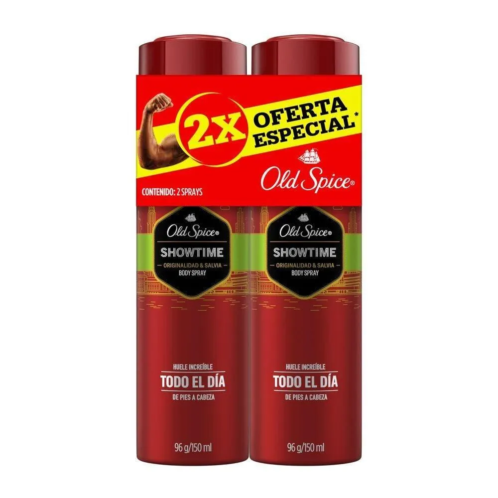 Pack Desodorante Body Spray Showtime 152 mL x 2