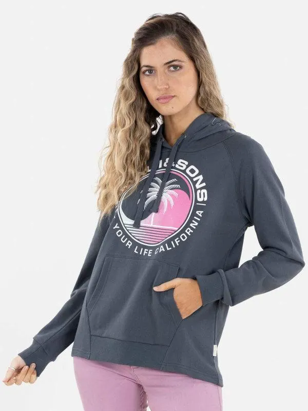 POLERON PALM AND PEACE HOODIE