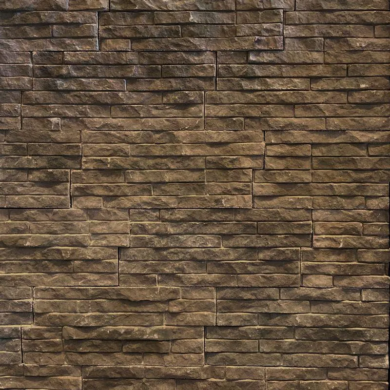 Piedra Reconstituida Tacora Café Claro Rústico 20x50 cm