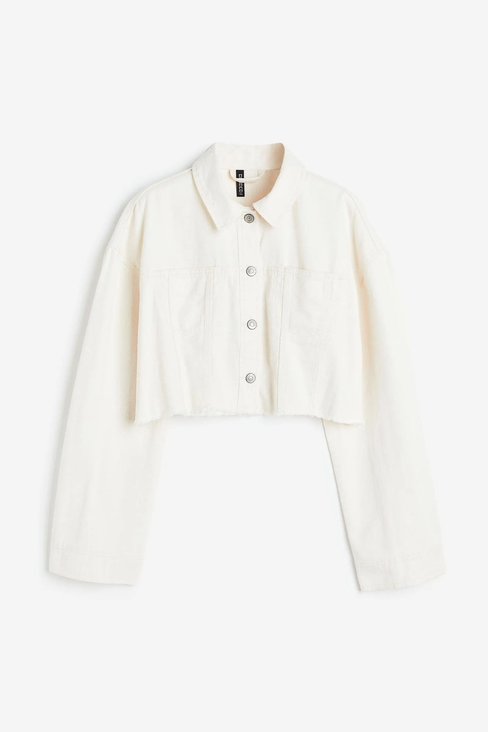 Chaqueta cropped de sarga