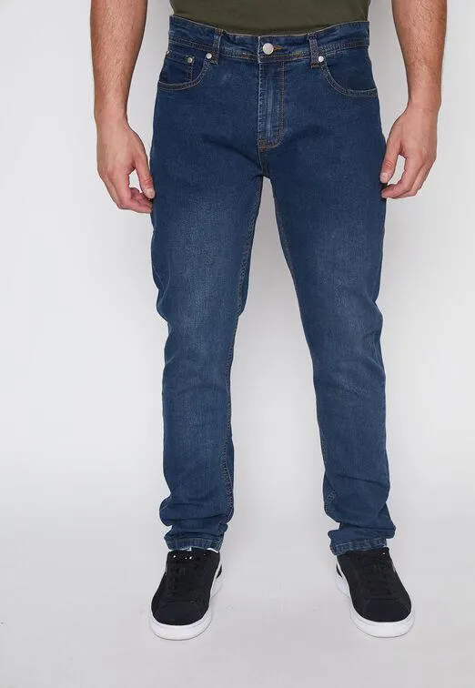 Jeans Hombre Azul Slim Basico Family Shop