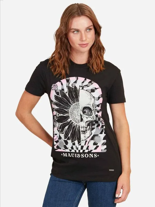 POLERA SKULL FLOWER