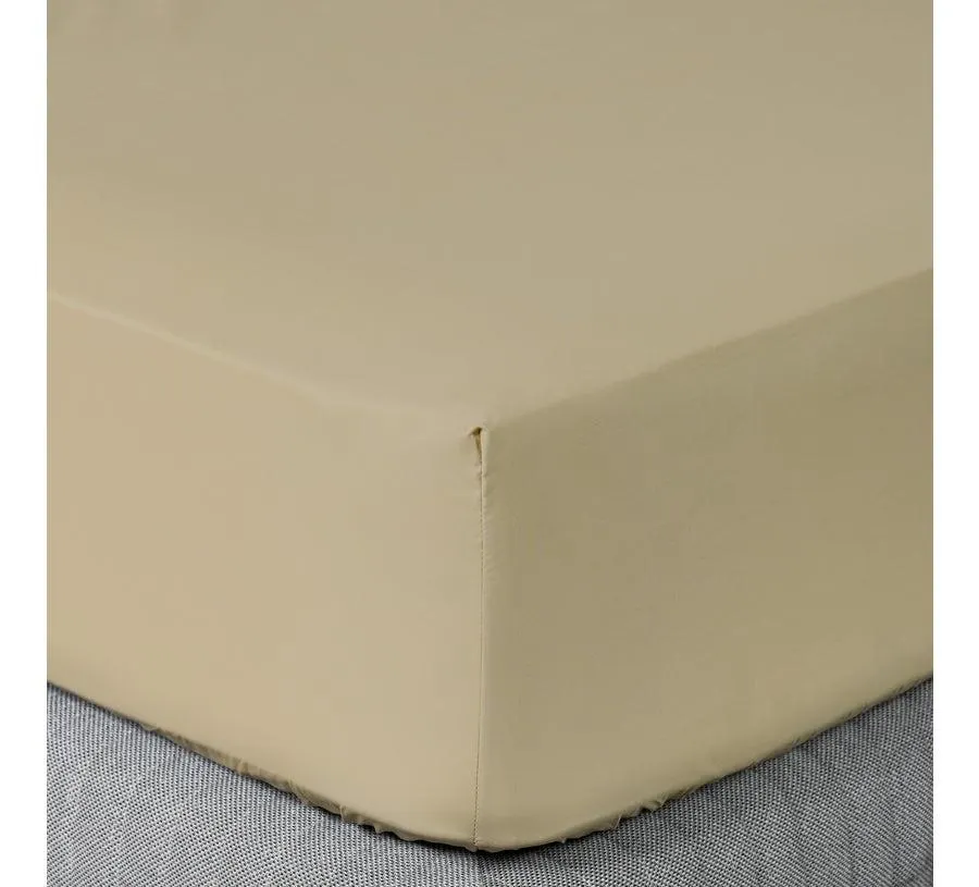 Sábana Bajera 1.5 Plazas 200 Hilos Tostado