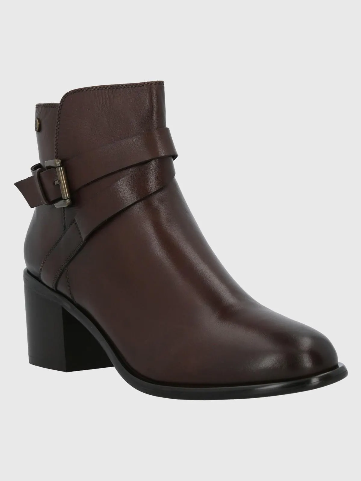 Botin Cuero Mujer Amanda Café Hush Puppies