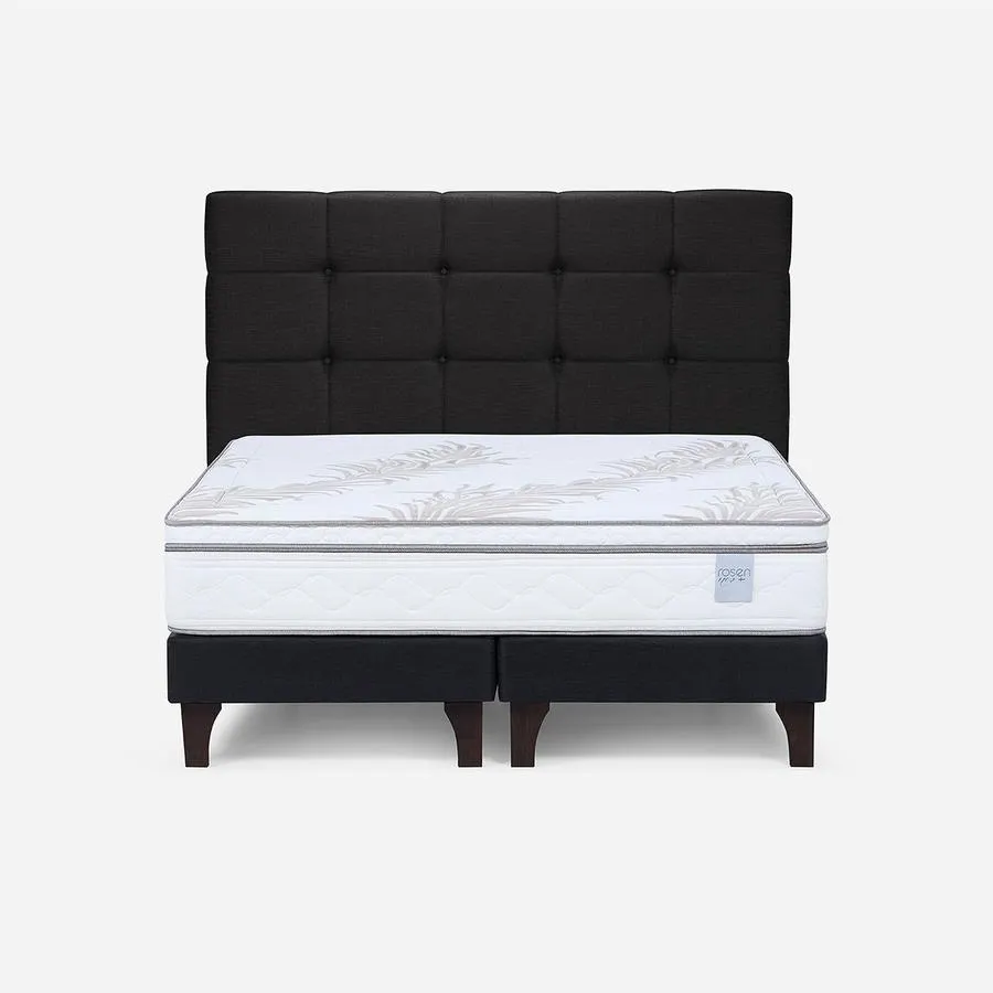 Box Spring Neo Plus 2 Plazas + Respaldo Issey