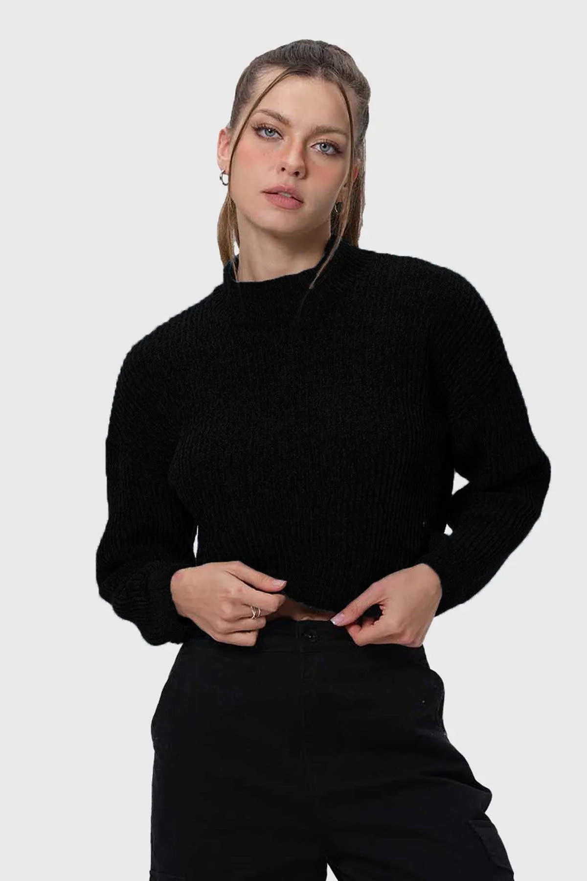 Sweater Mujer Chenille Negro