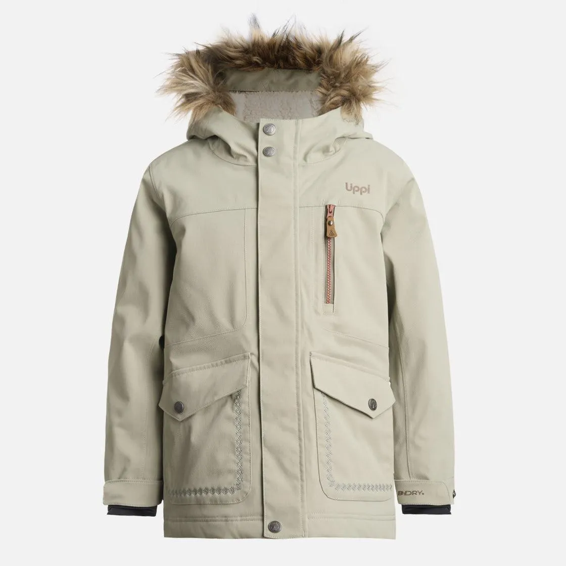 Chaqueta Niña Roble B-Dry Hoody Jacket Verde Grisaceo Lippi