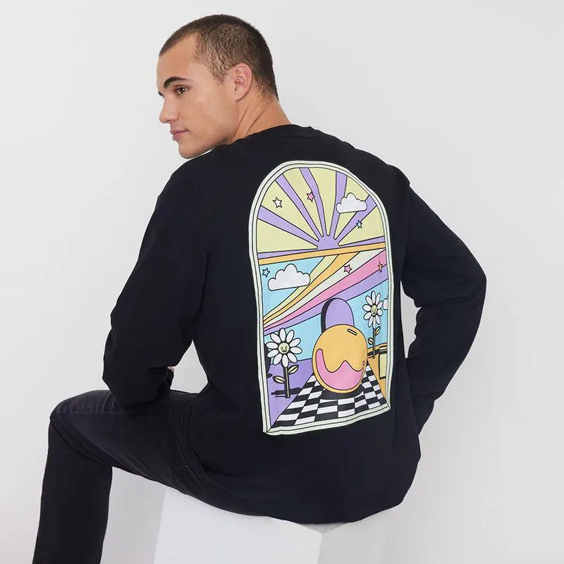 Polera Hombre M/L Print Peace Negro