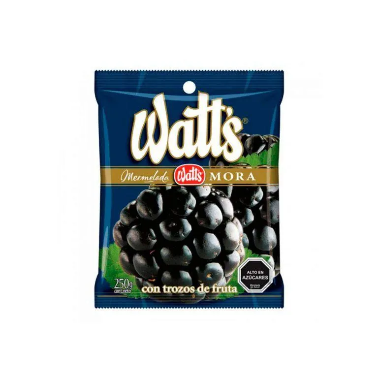 MERMELADA DE MORA CON TROZOS WATT’S 250 GR