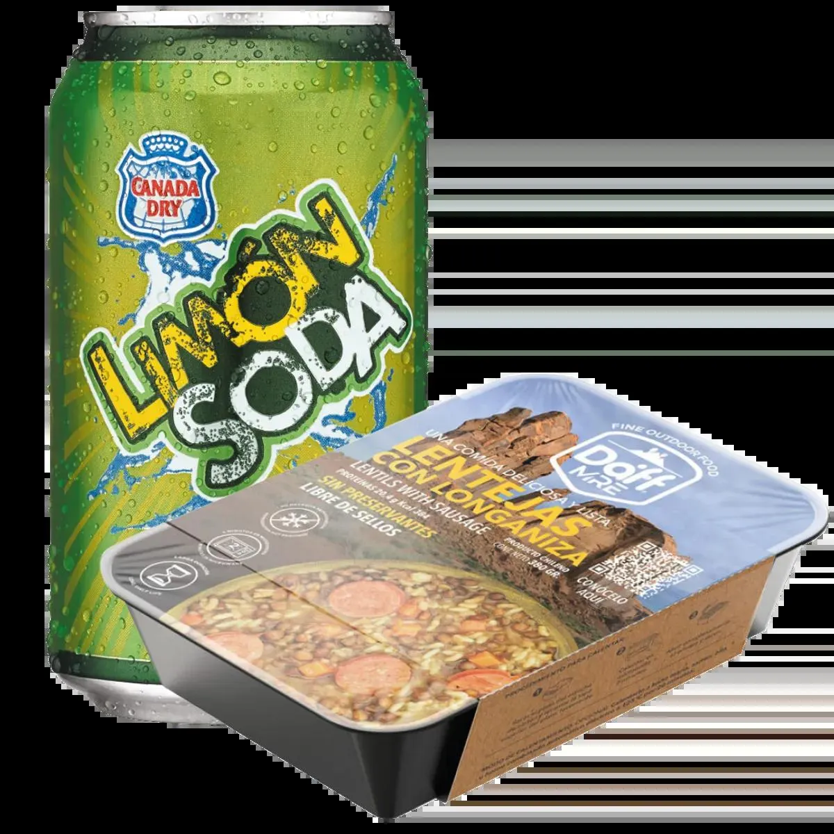 Variedad de Platos Daff + Bebida Ccu Lata 310-350Cc