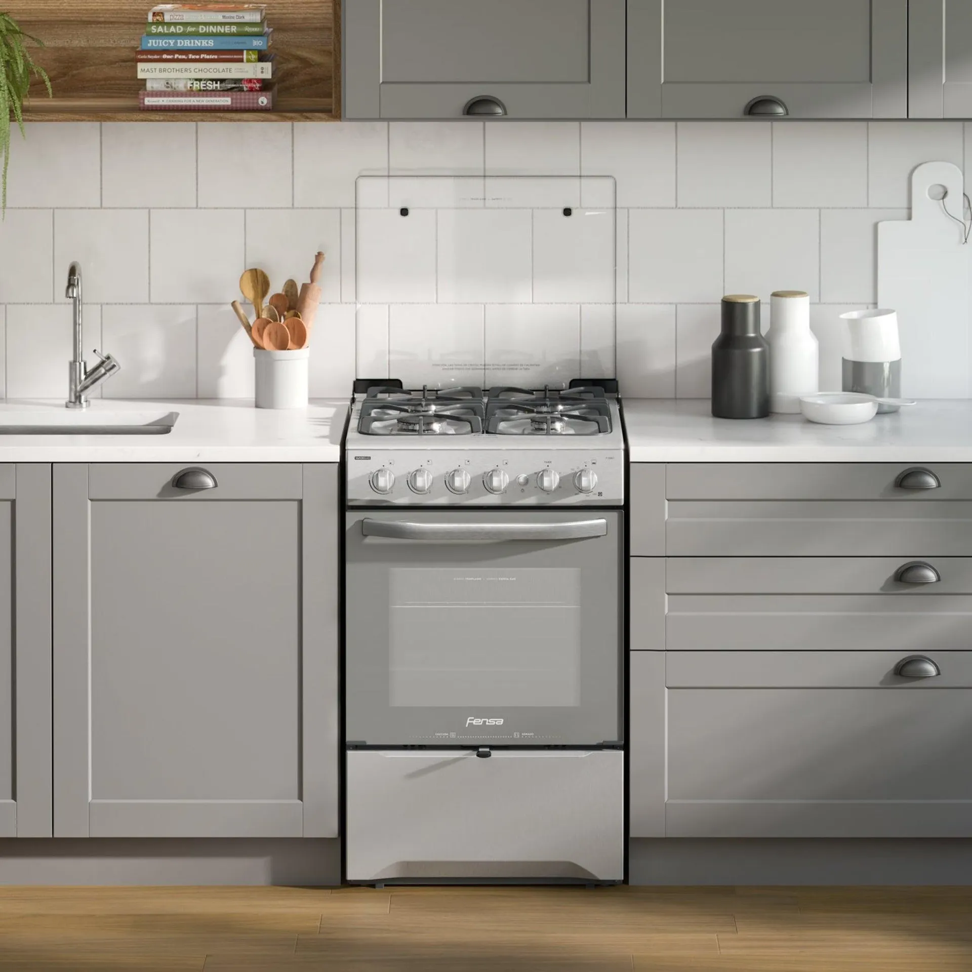 Cocina a Gas 4 Quemadores F 2608 T Fensa