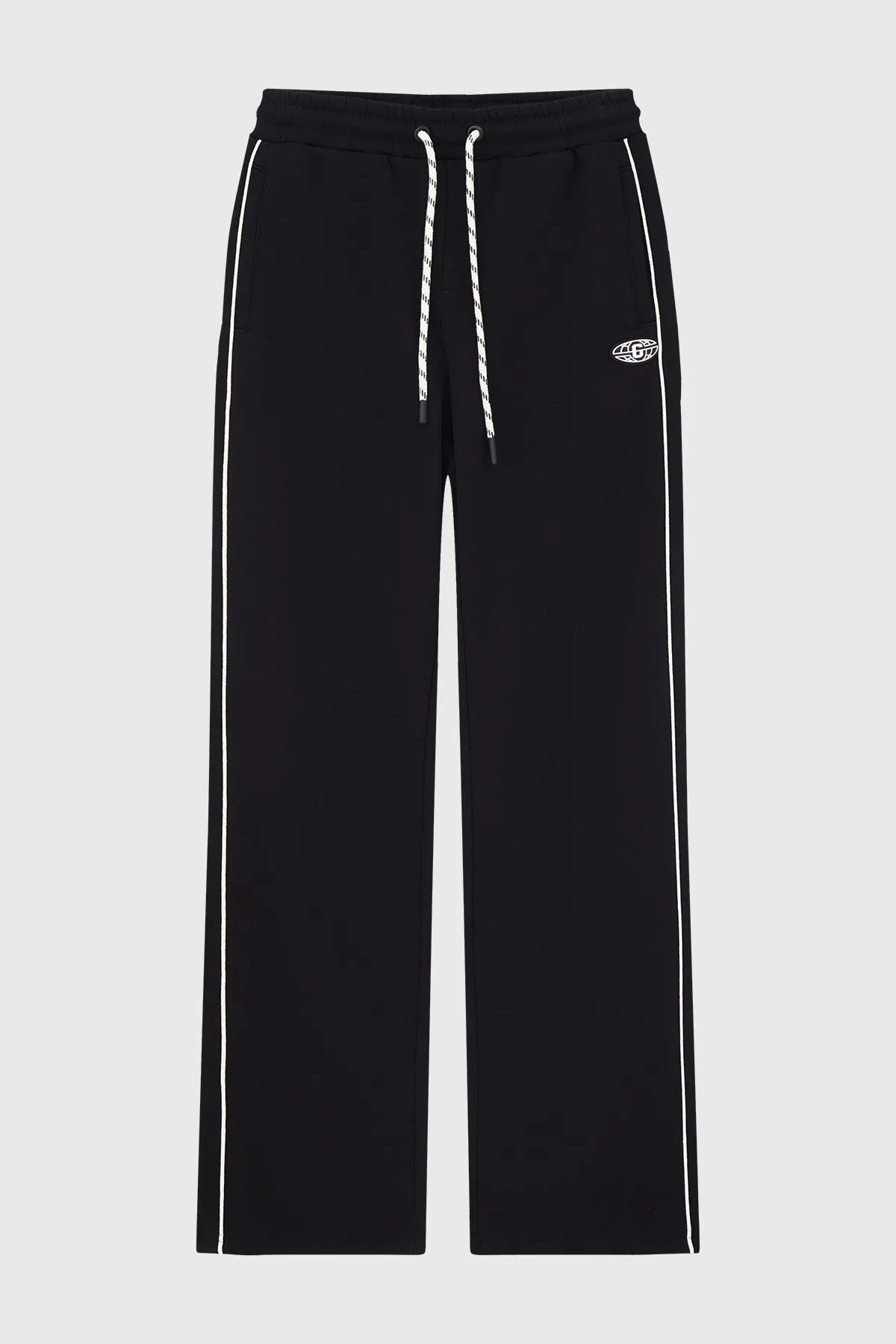 Pantalón Buzo Niño Calce Recto Con Pipping Negro