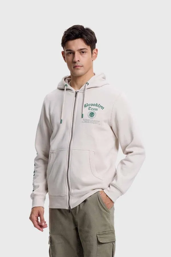 PolerÓn hombre hoodie college beige