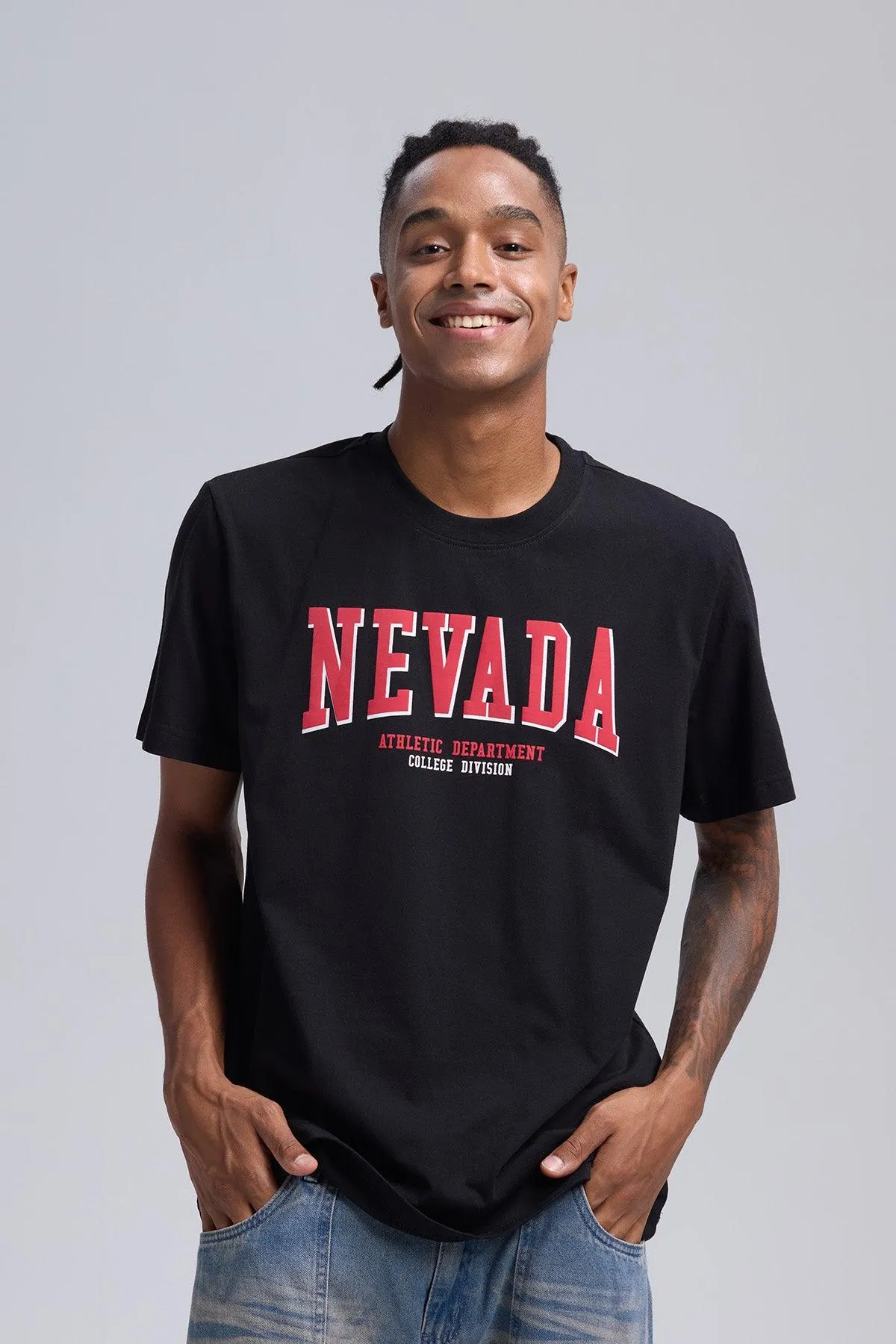 Polera Hombre Print City Negro