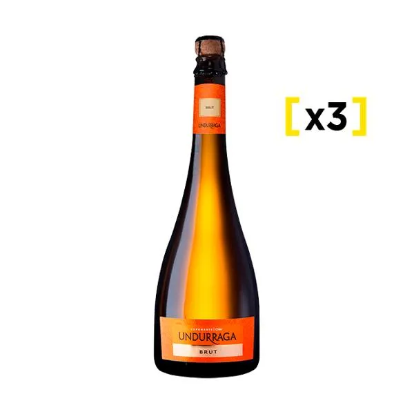 Espumante Undurraga Brut 750 CC x3 | Liquidos.cl