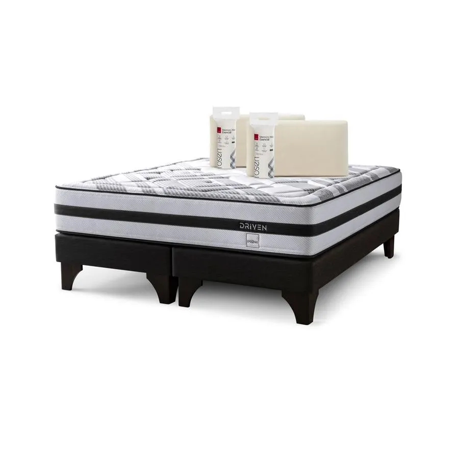 Cama Driven King + Almohadas Esencial