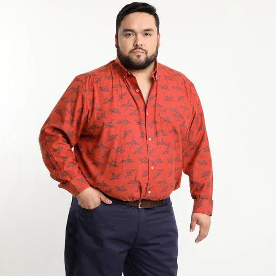 Camisa Oxford Estampada